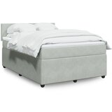 vidaXL Box spring postelja z vzmetnico svetlo siva 160x200 cm žamet Cene