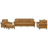  4-dijelni set sofa s jastucima smeđi baršunasti | shoptok.hr