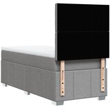  Okvir kreveta s oprugama i madrac svjetlosivi 90x200cm tkanina | shoptok.hr