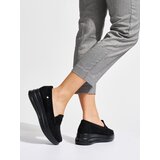 GOODIN Suede black loafers on a thick platform | shoptok.hr
