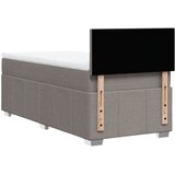  Krevet s oprugama i madracem smeđesivi 90x200 cm od tkanine | shoptok.hr