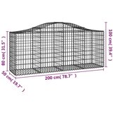  Lučne gabionske košare 20 kom 200x50x80/100cm pocinčano željezo | shoptok.hr