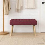  Klupa s utorima Vinska crvena 80 x 40 x 46 cm Tkanina | shoptok.hr