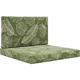  Zunanja blazina za kavč 2 pcs Listnati dizajn Poliester, (5000202464) | Shoptok.si