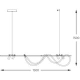 Zuma line 2200277L - led luster na sajli balbo LED/67,5W/230V 2700-6000K + daljinskim upravljačem | Eponuda.com