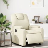 vidaXL Električni naslanjač krem umetno usnje | Shoptok.si
