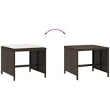 Vrtni taburei s jastucima 4 kom smeđi 41x41x36 cm od poliratana | shoptok.hr