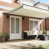 vidaXL Retraktilna tenda krema 500 × 300 cm Poliester in kovina, (5000143476) | Shoptok.si