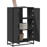 vidaXL Visoka ploča crna 68x35x106,5 cm Konstruirano drvo i metal Cijene