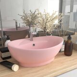 The Living Store Razkošen umivalnik ovalen mat roza 58,5x39 cm keramika - Razkošen Umivalnik, (21750099) | Shoptok.si