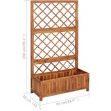 vidaXL povišena gredica s rešetkom 85x38x150 cm masivno bagremovo drvo | shoptok.hr