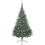 vidaXL Umjetna preddekorirana božićna jelka Zelena 180 cm PVC | Shoptok.si