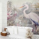  Foto tapeta - Heron wading in a pond - illustration in bright colours 150x105 Vodootporna | shoptok.hr