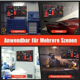  Zid za alat s 25 visećih ploča, sortiman držača ploča, 3 perforirane ploče 120 x 60 cm | shoptok.hr