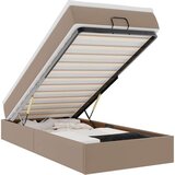 vidaXL Okvir kreveta s madracem cappuccina 90x190cm umjetna koža | shoptok.hr