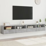  Zidni TV ormarići 2 kom siva boja betona 100x30x30 cm drveni | shoptok.hr