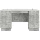  Miza s polico Betonsko siva 142,5 x 50 x 75 cm Inženirski les, (5000283176) | Shoptok.si