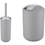 Wenko Sivi plastičan set pribora za kupaonicu Brasil – | shoptok.hr