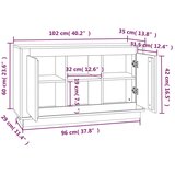  Komoda boja dimljenog hrasta 102x35x60 cm konstruirano drvo | shoptok.hr
