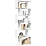 vidaXL Pregrada / regal za knjige 6 razina bijeli 70x24x193 cm drveni Cijene