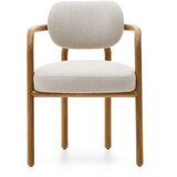 Kave Home Rjav/kremno bel jedilni stol Melqui – | Shoptok.si