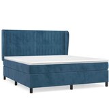 Maison Chic Box spring postelja - Vzmetna postelja z vzmetnico temno modra 180x200 cm žamet SL21817, (21892261) | Shoptok.si