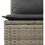 vidaXL 9-delna vrtna sedežna garnitura z blazinami siva Poly Rattan Acacia | Shoptok.si