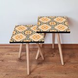 Hanah home 2Shp53 - orange orangegreyblack nesting table (2 pieces) | ePonuda.com