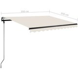  Samostojeća automatska tenda 350 x 250 cm krem | shoptok.hr