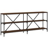 vidaXL Konzolna mizica sonoma hrast 180x30x75 cm inž. les in železo | Shoptok.si