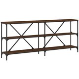 vidaXL Konzoni stol boja smeđeg hrasta 180x30x75 cm od drva i željeza | shoptok.hr