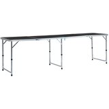 The Living Store Zložljiva miza za kampiranje siva iz aluminija 240x60 cm - Zložljiva Miza Za Kampiranje, (22101438) Cene