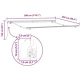 Nadstrešnica Ručna Bijelo 3 x 2 5 m Metal | shoptok.hr