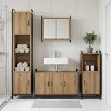  Set ormarića za kupaonicu 2 kom. Hrast artisan - Hrast artisan Ormar s umivaonikom (3 vrata) + viseći ormar | shoptok.hr