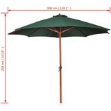  Senčnik zelen 258 cm, (20729437) | Shoptok.si
