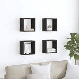 vidaXL Zidne Police Crni hrast Konstruirano drvo 26 x 15 x 26 cm | shoptok.hr