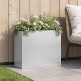  Vrtna saksija Srebrna 50 x 20 x 40 cm Pocinčani čelik | shoptok.hr
