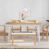 vidaXL Klupa 90 cm bijela puna drvena guma | shoptok.hr