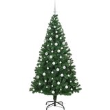 vidaXL Umestno božično drevo Zelena 180 cm PVC, jeklo in plastika | Shoptok.si