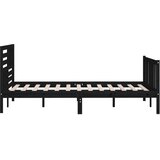  Okvir za krevet od masivne borovine crni 200 x 200 cm | shoptok.hr