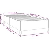  Posteljni okvir temno rjav 90x190 cm blago | Shoptok.si