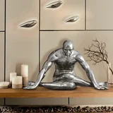 dekorativna figura yoga srebrna