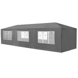 Multi Garden komercijalni vrtni paviljon šator – 3 × 9 m, 8 zidova, sivi | shoptok.hr