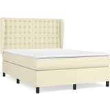  Box spring postelja z vzmetnico krem 140x200 cm umetno usnje, (20884055) | Shoptok.si