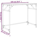  Radni stol boja hrasta 100x45x76 cm konstruirano drvo i čelik | shoptok.hr