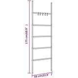  Ljestve za vješalicu za ručnike s 5 razina crne 58x175 cm željezne | Eponuda.ba