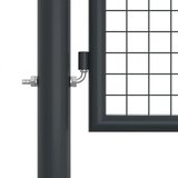 vidaXL Mrežasta vrtna vrata pocinkano jeklo 400x175 cm siva | Shoptok.si