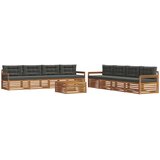  Set vanjskih sofa 9 kom. Prirodna i antracit 79 x 79 x 37 cm | shoptok.hr