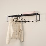 Spinder Design Crna metalna zidna vješalica s policom Rex – | shoptok.hr