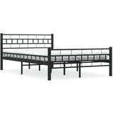 The Living Store Posteljni okvir črn jeklen 120x200 cm - Posteljni Okvir, (21528538) | Shoptok.si